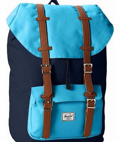 Herschel Supply Company Casual Daypack Little America, 21.5 Liters, Navy/ Cyan