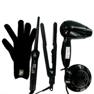 Baby Curl Forever and Travel Hair Dryer Black Set