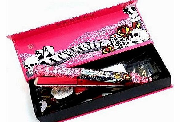 HerStyler  Tattoo Pink Ceramic Hair Straightener