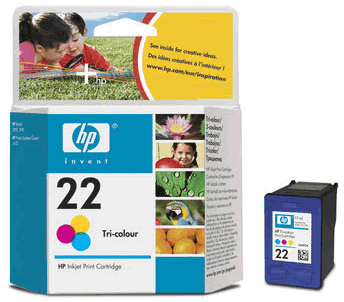 Hewlett Packard C9352AE HP 22 Tri-colour Inkjet Print Cartridge