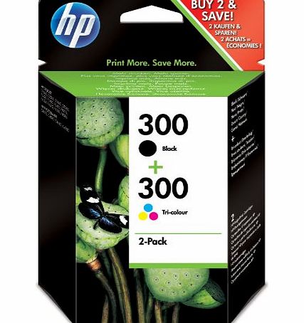 Hewlett Packard HP 300 2-pack Black/Tri-color Original Ink Cartridges