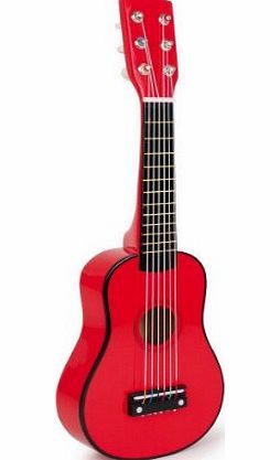 HHL Childs Red Wooden Classic Guitar Musical Toy Instrument 6 Strings