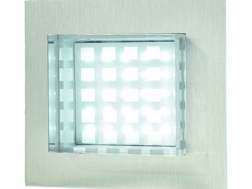 HIB Shower Enclosure Light - Glass - LEDs - Frosted Square Details - Chrome Frame