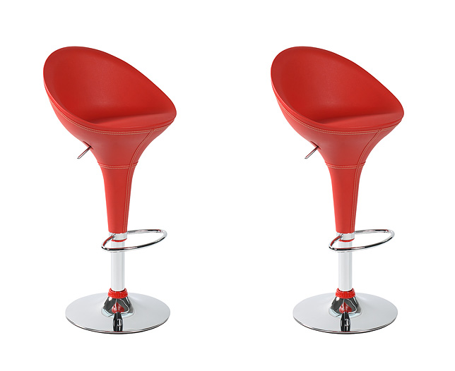 red gas lift bar stool