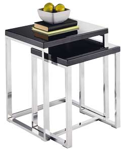 HIGH Gloss and Chrome Nest of Tables