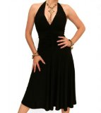 Higher Nature Blue Banana Black Halter Neck Dress Size 10