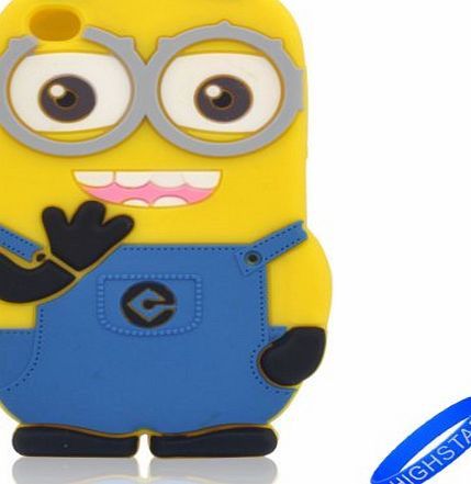 HIGHSTAR T4 HIGHSTAR Wristband  3D Cartoon Despicable Me Minion Style Soft Silicone Cover Case Compatible For Apple Ipod Touch 4/4g/4th Generation