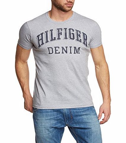 Hilfiger Denim Mens Crew Neck Short Sleeve T-Shirt - Grey - Large
