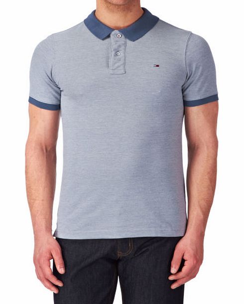Hilfiger Denim Mens Hilfiger Denim Amos Heather Polo S/s Polo