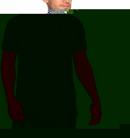 Pilot Polo Flag Shortsleeve KIR78 Polo Mens T-Shirt Tommy Black X-Large