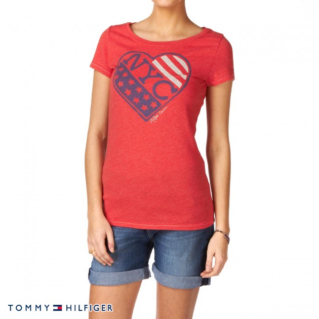 Hilfiger Denim Womens Tommy Hilfiger Cathleen T-Shirt - Mars Red