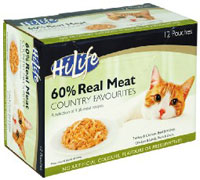 hilife Country favorites cat food 4x12 pouches