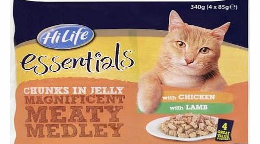 Essentials Cat Food Meaty Medley Selection in Jelly 52 x 85g Pouches