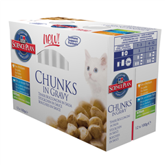 Hills Science Plan Feline Pouch Kitten Food Chunks in Gravy 100gm 12 Pk