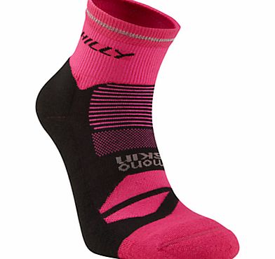 Hilly Monoskin Nite Anklet Socks, Pink/Black