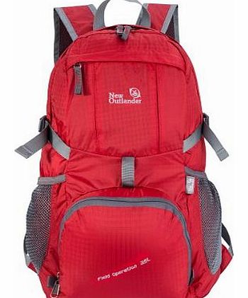 Himal New Outlander Large Packable Handy Lightweight Travel Backpack Daypack, Red