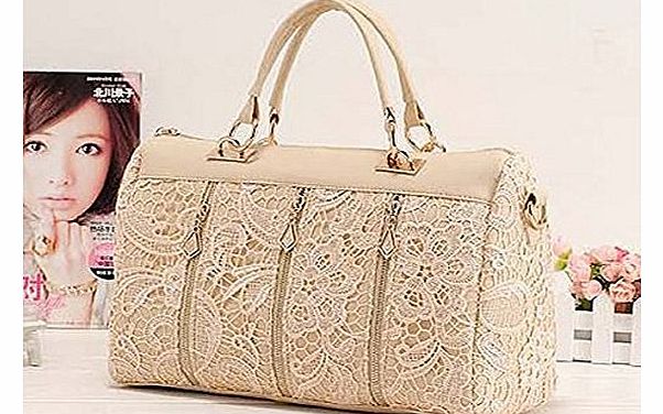 Himanjie Fashion Women Ladies PU Leather Clutch Purse Handbag Tote Lace Shoulder Bag