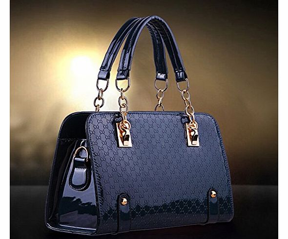 New Fashion Womens PU Leather Padlock Tote Handbag Shoulder Bag