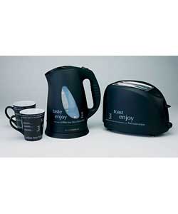 Black Expressions Kettle and Toaster