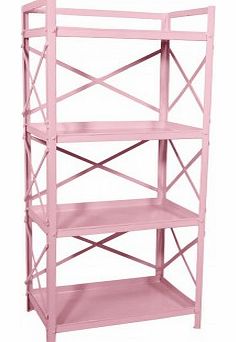 Metal bookcase with 4 shelves Powder pink `One