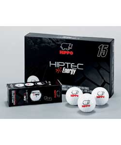 hippo Hiptec High Energy Golf Balls 15 Pack