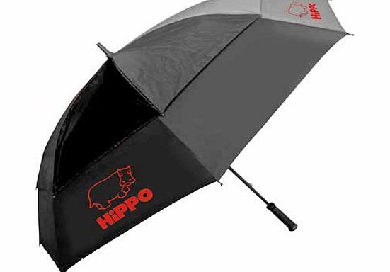Hippo Wind Resistant Golf Umbrella - Black