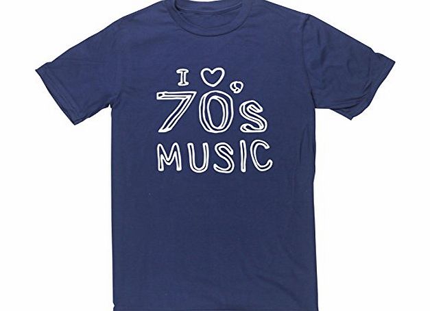 HippoWarehouse I Love 70s Music unisex short sleeve t-shirt