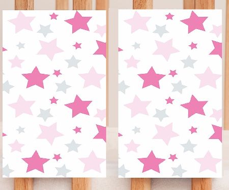 Hippychick Bumpsters 10 Cot Bar Bumpers Pink Star