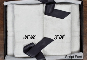 HIS and Hers Egyptian Cotton Bath Towel Set