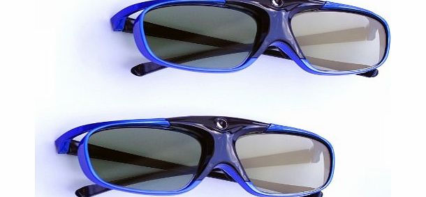 HiShock 2x ultimate DLP-Link glasses - DLP PRO 4G, ``Blue Heaven`` - lightweight, superbright und smart. 100 SYNC BLOCK for best contrast and vivid colors without tinting. Perfect for all DLP 3D ready projecto