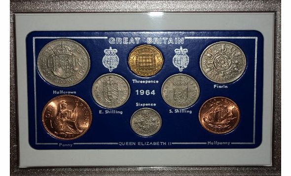 1964 GB Great Britain British Coin Birth Year Gift Set (50th Birthday Present or Golden Wedding Anniversary)