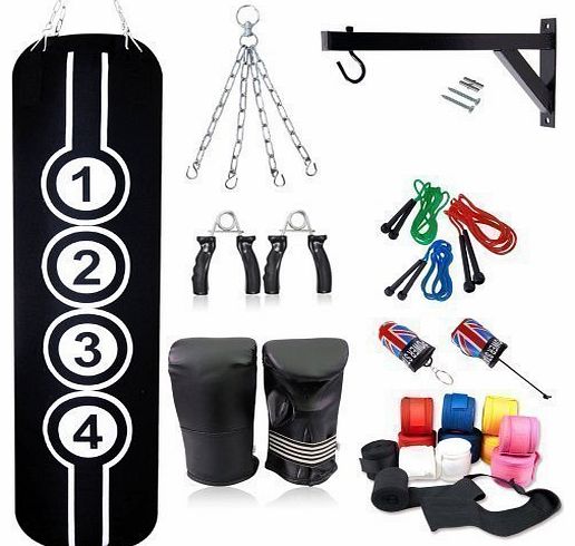 4ft black target punch bag chian mitts bracket key chain key ring.