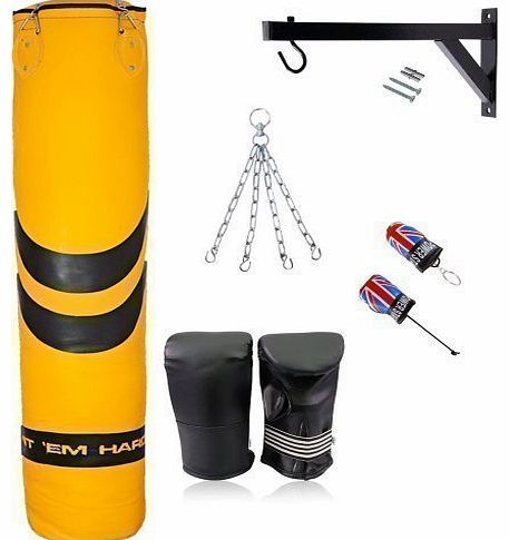 4ft filled punch bag impact chain wall bracket key chain keyring.