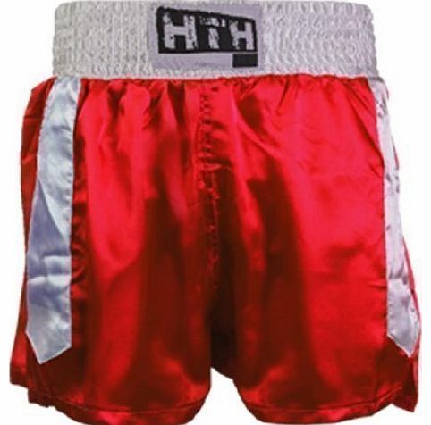 Hit Em Hard  red white boxing short small