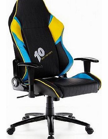 hjh OFFICE 625500 Racing Interlagos Sport Office Chair Imitation Leather Black/Blue/Yellow