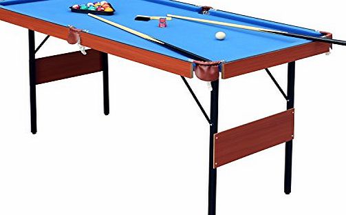 HLC 4FT 140*74.3*80.3CM Folding Blue Pool Snooker Billiards Table Games Table With Balls