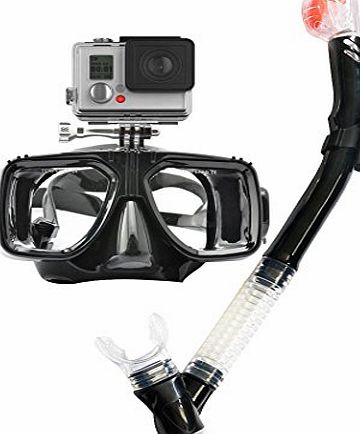 Gopro Swimming Scuba Diving Snorkeling Freediving Mask for Hero 1,2,3,3+,4, +Dry Snorkel Set for Diving