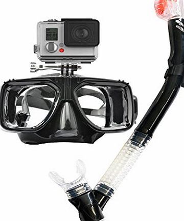 HLC Gopro Swimming Scuba Diving Snorkeling Freediving Mask for Hero 1,2,3,3 ,4,  Dry Snorkel Set for Diving