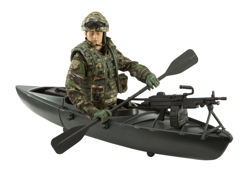 HM Armed Forces Navy Commando With Stealth Canoe