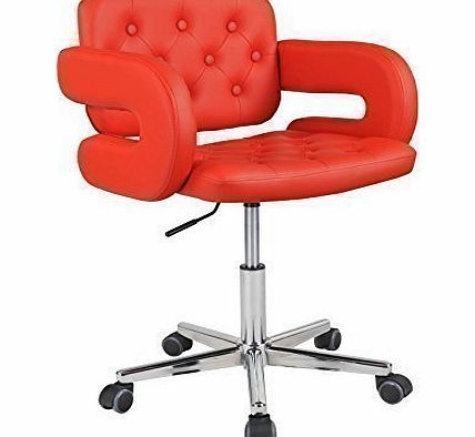 Quality Designer Swivel Leather Office Furnitue Computer Desk Office Chair Red