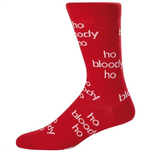 HO Bloody Ho Red Christmas Socks