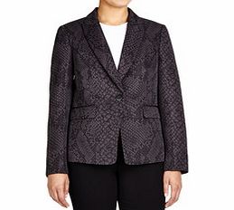 Bea black and grey snake print blazer