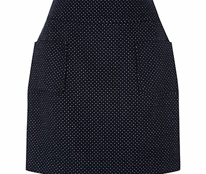 Hobbs Dot Skirt, Navy / Ivory