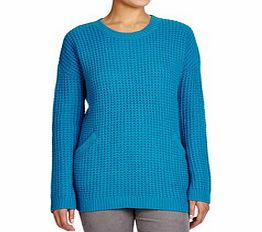 HOBBS Maggie blue wool blend jumper