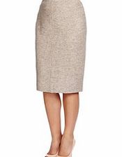 HOBBS Mayflower oatmeal wool blend skirt