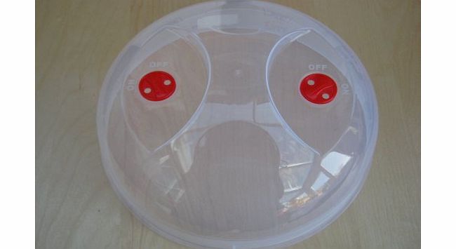 Hobby Life Easy Grip Plastic Microwave Cooking Dish Cover 25cm ~ Extra Strong, Dishwasher amp; Freezer Safe
