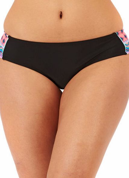 Hobie Womens Hobie Deco Stripe Boycut Hipster Bikini