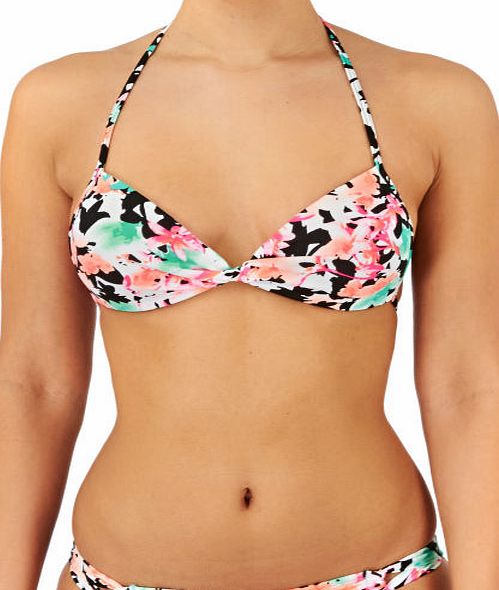 Hobie Womens Hobie In Bloom Twist Push-up Bikini Top