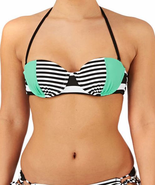 Hobie Womens Hobie Surfin Stripe Push-up Underwire
