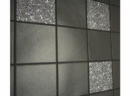 Holden Decor Tiling on a Roll Kitchen amp; Bathroom Heavy Weight Vinyl Wallcovering Granite Black 89130